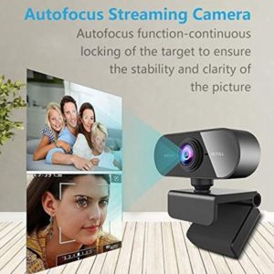 Webcam with Microphone HD 1080P Streaming Webcam for PC,MAC, Laptop,Plug and Play USB Camera for Youtube,Skype Video Call