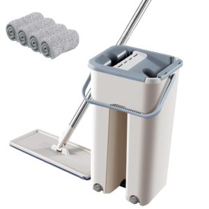 Mop Cloth with Bucket Bucket Hand Free Wringing Mop Self Wet And Cleaning System Dry Cleaning Microfiber Mop Floor