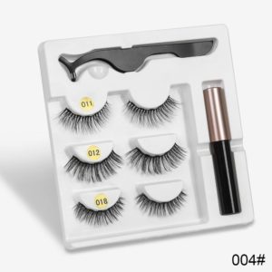 3 Pairs Magnet Eyelash Set Magnetic Liquid Eyeliner & Magnetic False Eyelashes and Tweezers 3D Mink False Eyelash Extension