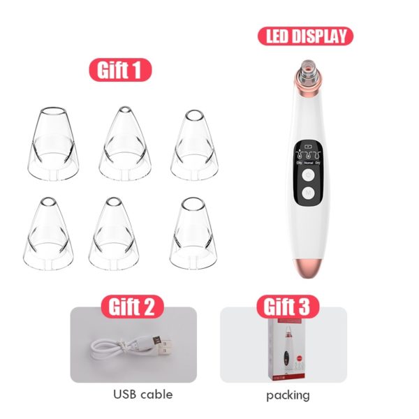 Blackhead Remover Face Deep Nose Cleaner T Zone Pore Acne Pimple Removal Vacuum Suction Facial Diamond Beauty Clean Skin Tool