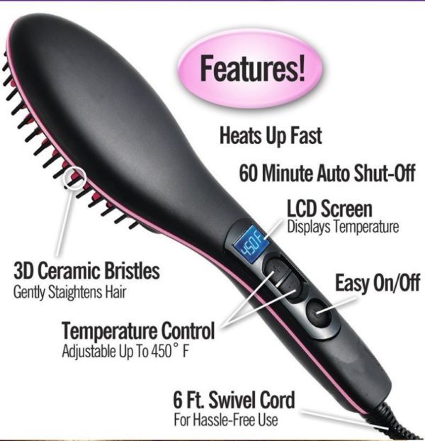 Hair Straightener Comb Hair Care Auto Massager Simply Fast Hair Straightening Irons Electric Hair Straightener Brush Styling