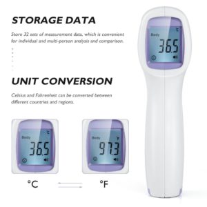 1PC LCD Infrared Forehead Thermometer Celsius And Fahrenheit (Without Battery) Non-Contact Infrared Thermometer High Precision