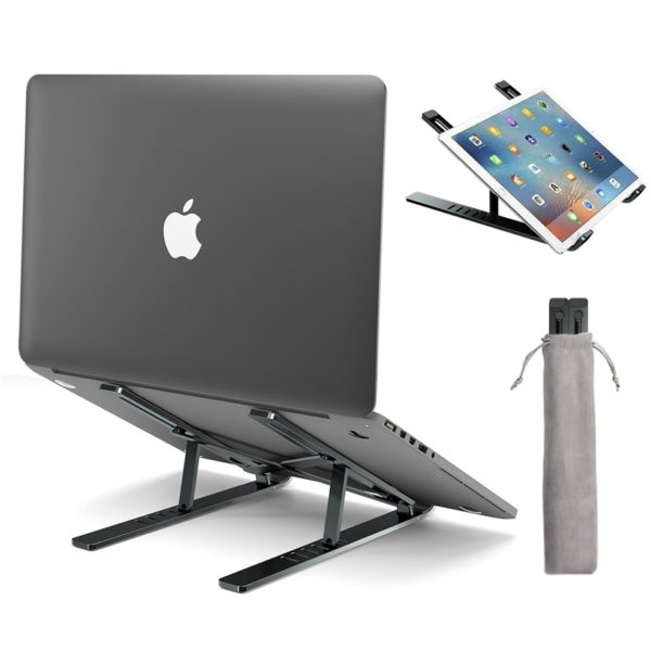 LINGCHEN Laptop Holder for MacBook Air Pro Notebook Foldable Aluminium Alloy Laptop Stand Bracket Laptop Holder for PC Notebook