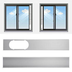 2pcs Adjustable Window Slide Kit Plate Air Conditioner Wind Shield For Portable Air Conditioner