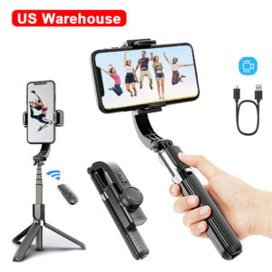 Wireless Bluetooth Selfie Stick Tripods Stabilizer Handheld Gimbal with Remote Palo Extendable Foldable Monopod Gimbal for Phone