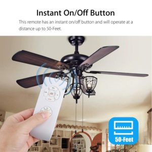 QIACHIP AC 110V 220V WIFI Smart Ceiling Fan APP Remote Timer and Speed Control Light Home Work With Amazon Alexa and Google Home