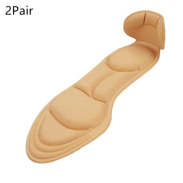 2 Pair Women Insole Pad Breathable Anti-slip Inserts High Heel Insert Pad Foot Heel Protector Shoes Accessories