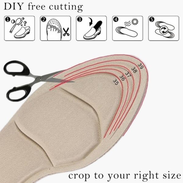 2 Pair Women Insole Pad Breathable Anti-slip Inserts High Heel Insert Pad Foot Heel Protector Shoes Accessories